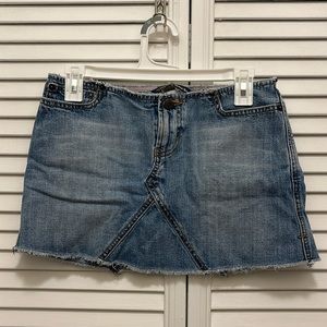 abercrombie & fitch y2k low rise denim mini skirt